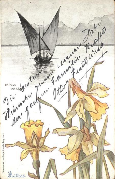 Segelboote Barque Lac Leman Narzissen