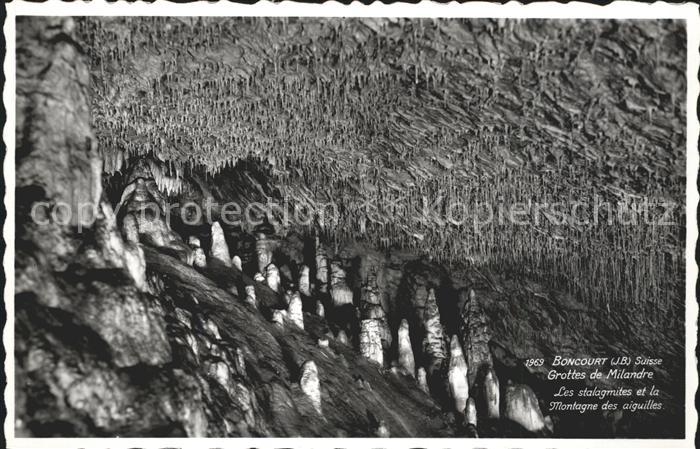 Hoehlen Caves Grottes Boncourt Grottes de Milandre Stalagmite
