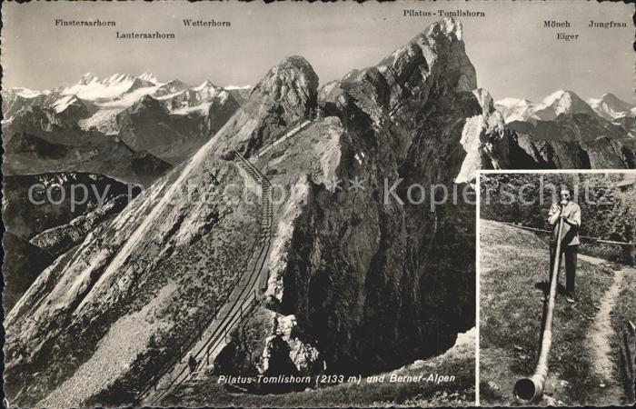 Alphorn Alphornblaeser Pilatus-Tomlishorn Berner-Alpen