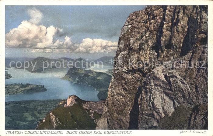 Foto Gaberell J. Nr. 6824 Pilatus Oberhauptgalerie Rigi Bürg