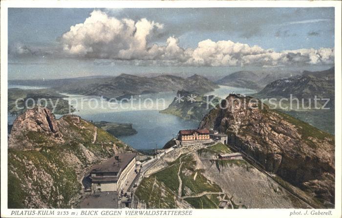 Foto Gaberell J. Nr. 6811 Pilatus-Kulm Vierwaldstättersee