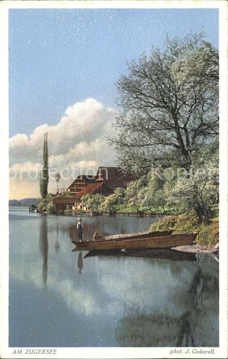 Foto Gaberell J. Nr. 2182 Zugersee Boot