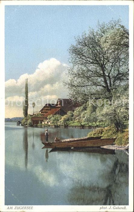 Foto Gaberell J. Nr. 2182 Zugersee Boot