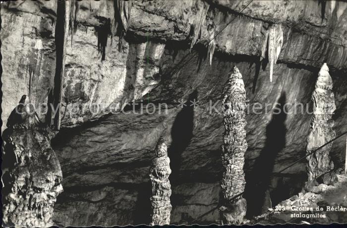 Hoehlen Caves Grottes Grottes de Reclere Stalagmites