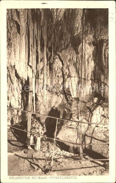 Hoehlen Caves Grottes Baar Wurzelgrotte