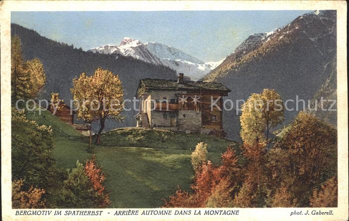 Foto Gaberell J. Nr. 8300 Bergmotiv im Spätherbst