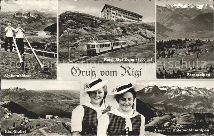 Alphorn Alphornblaeser Hotel Rigi-Kulm Zahnradbahn Rigi-Staffel
