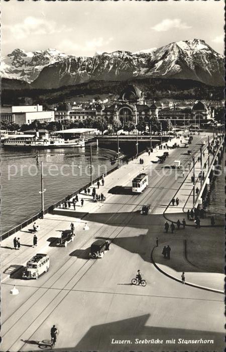 Strassenbahn Luzern Seebruecke Stanserhorn