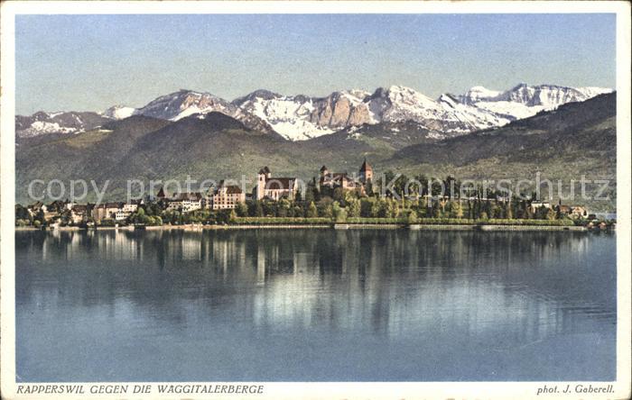Foto Gaberell J. Nr. 6372 Rapperswil Wäggitalerberge