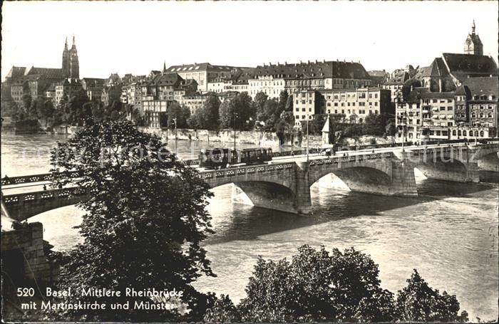 Strassenbahn Basel Mittlere Rheinbrücke Martinskirch