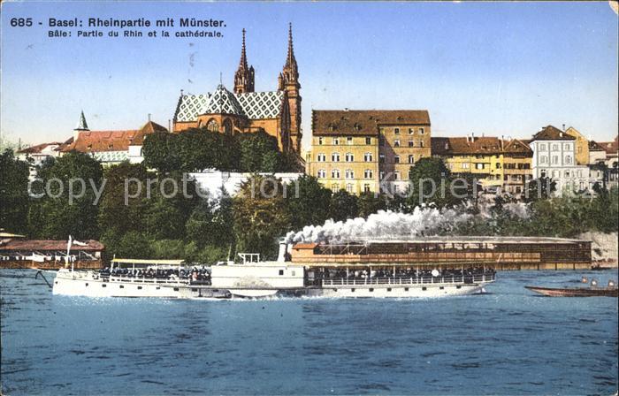 Dampfer Binnenschifffahrt Basel Rheinpartie Muenster