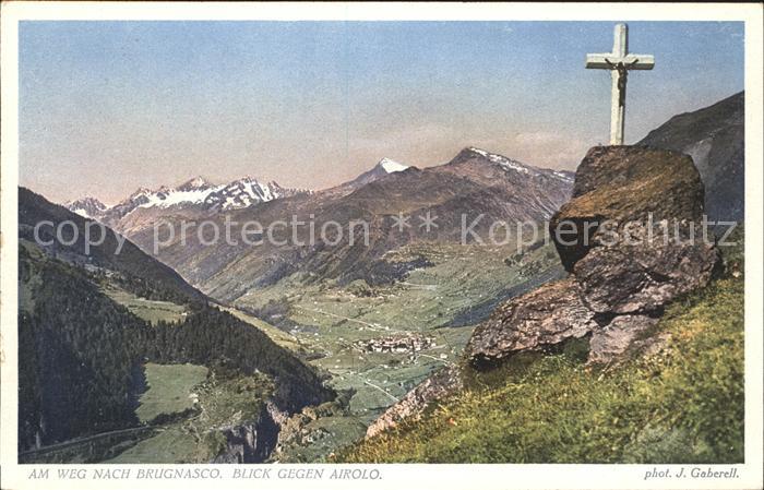 Foto Gaberell J. Nr. 394 Weg nach Brugnasco Airolo