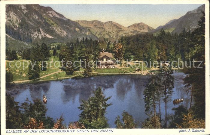 Foto Gaberell J. Nr. 10980 Blausee Lötschbergroute Niesen