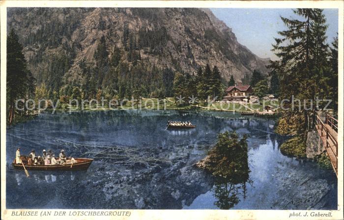 Foto Gaberell J. Nr. 10981 Blausee Lötschbergroute