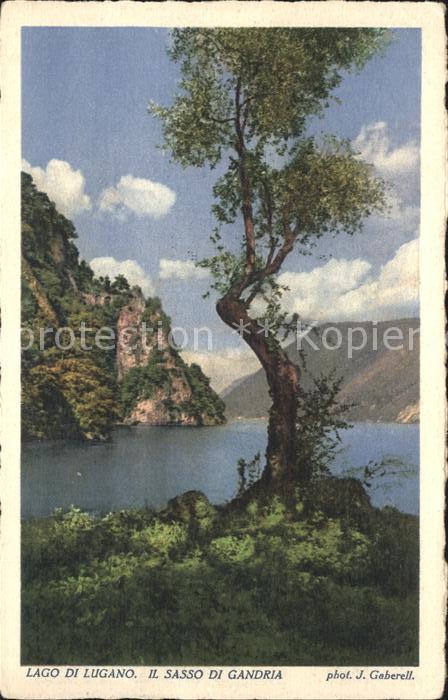 Foto Gaberell J. Nr. 5725 Lago di Lugano Sasso di Gandria