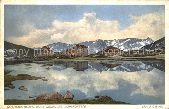 Foto Gaberell J. Nr. 571 Gotthard-Hospiz Vesperokette