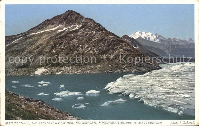 Foto Gaberell J. Nr. 6875 Märjelensee Grosser Aletschgletsch