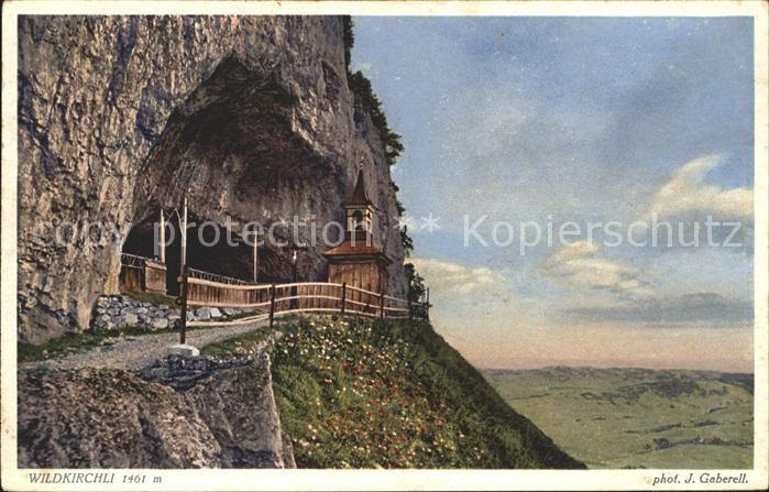 Foto Gaberell J. Nr. 4422 Wildkirchli Ebenalp