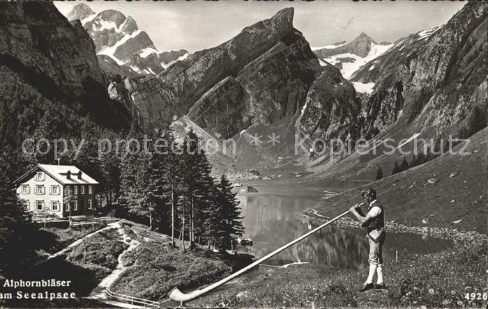 Alphorn Alphornbläser Seealpsee