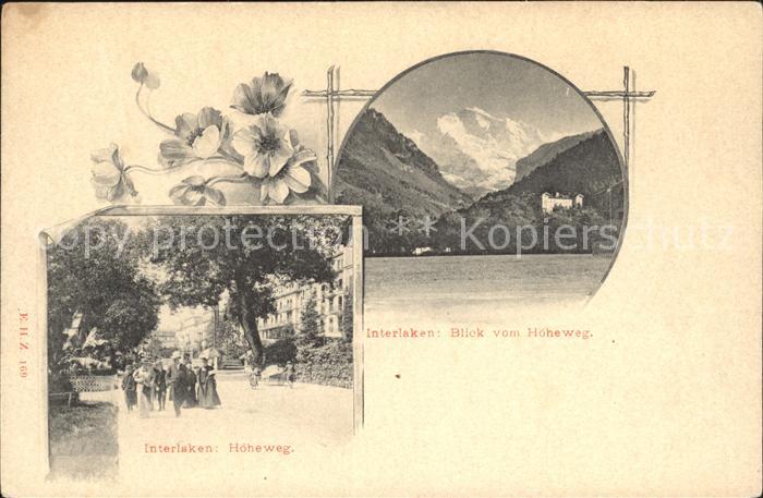 Interlaken BE Hoehenweg Promenade Blick vom Hoehenweg