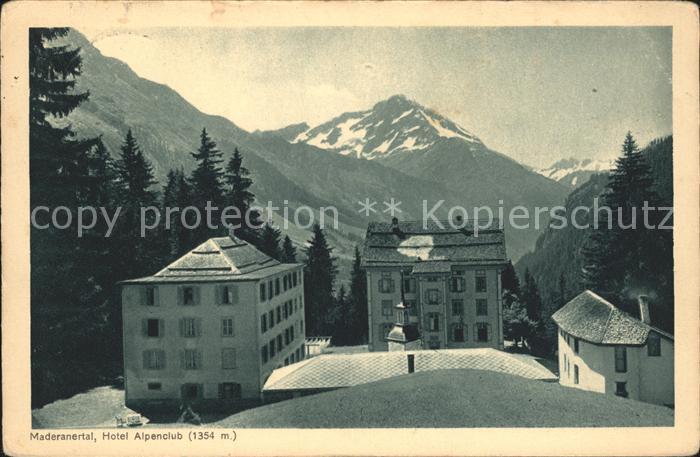Maderanertal Hotel Alpenclub