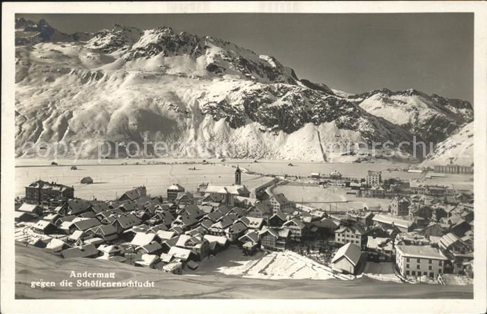 Andermatt mit der Schoellenenschlucht