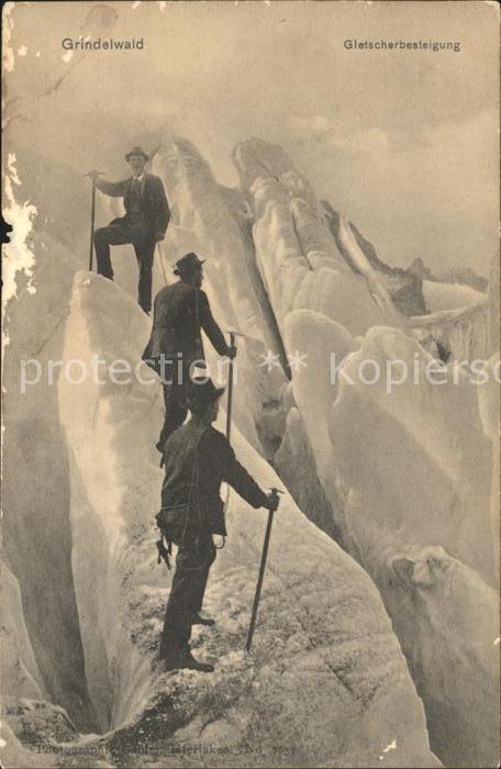 Bergsteigen Klettern Grindelwald Gletscherbesteigung Bergpickel