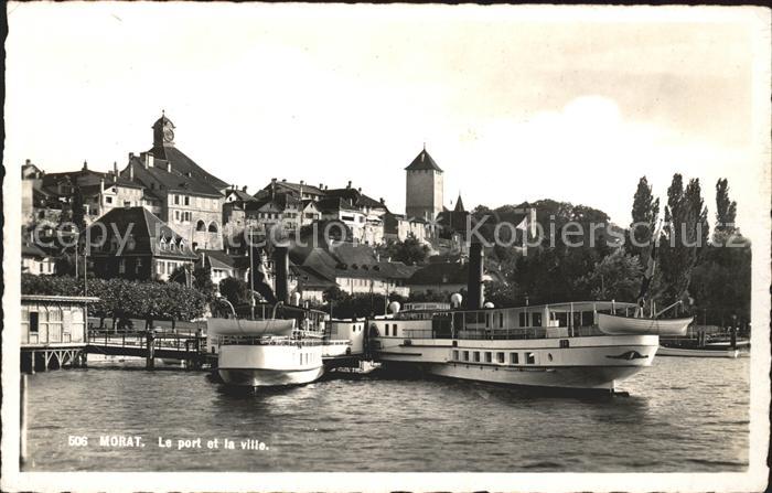 Dampfer Binnenschifffahrt Morat Port Ville