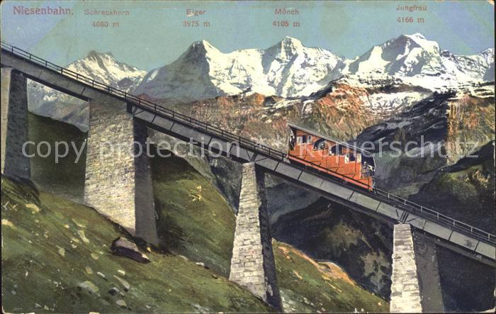 Zahnradbahn Niesenbahn Eiger Moench Jungfrau