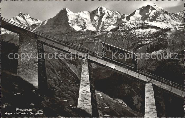 Zahnradbahn Niesenbahn Eiger Moench Jungfrau