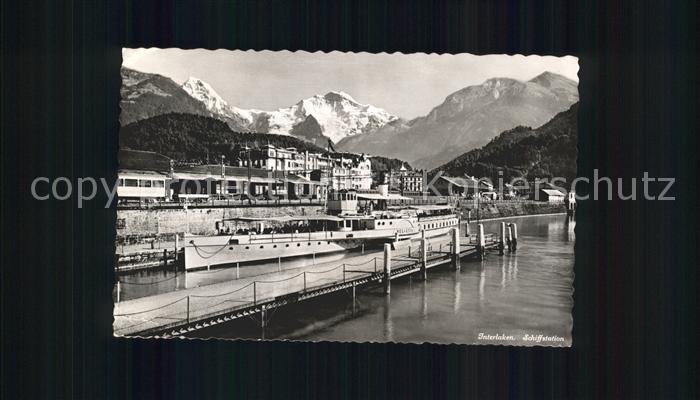 Dampfer Seitenrad Helvetia Interlaken Schiffstation