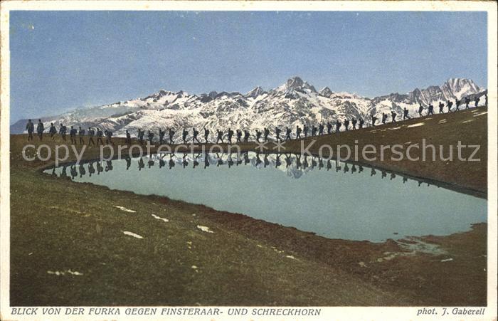 Foto Gaberell J. Nr. 716 Finsteraar- und Schreckhorn