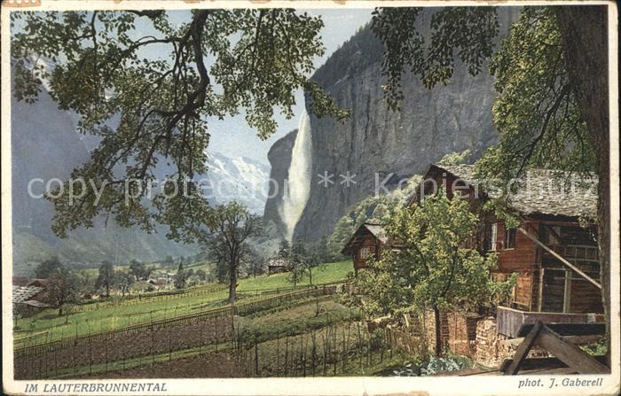 Foto Gaberell J. Nr. 2745 Lauterbrunnental