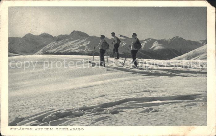 Ski-Langlauf Skilaeufer Strelapass