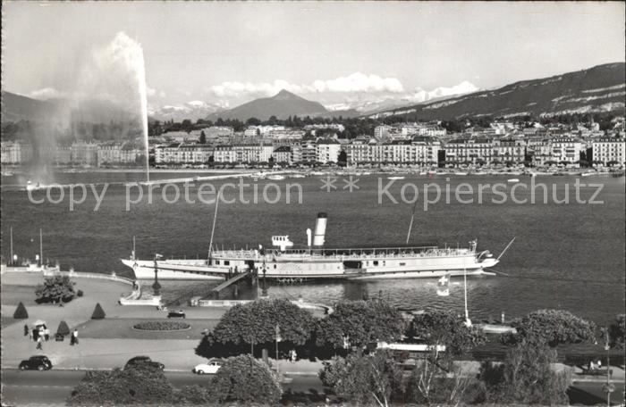 Dampfer Seitenrad Simplon Geneve Rade Mont-Blanc