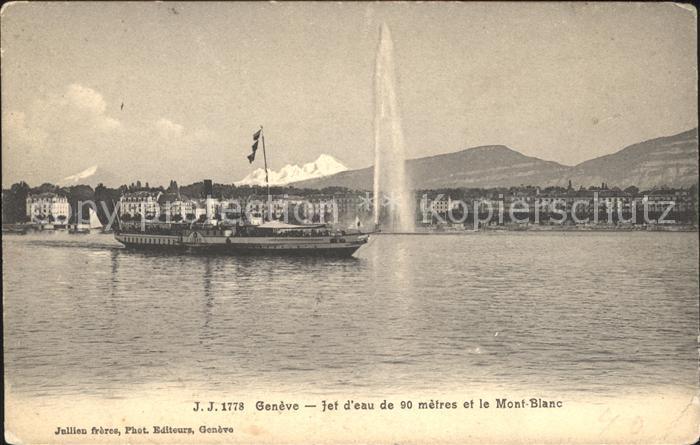 Dampfer Seitenrad Geneve Mont-Blanc