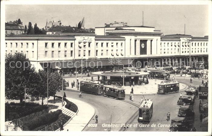 Strassenbahn Geneve Place et Gare de Cornavin