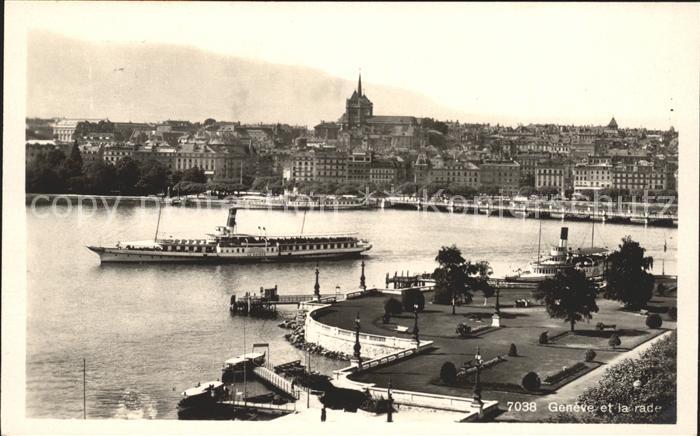 Dampfer Seitenrad La Suisse Geneve La Rade