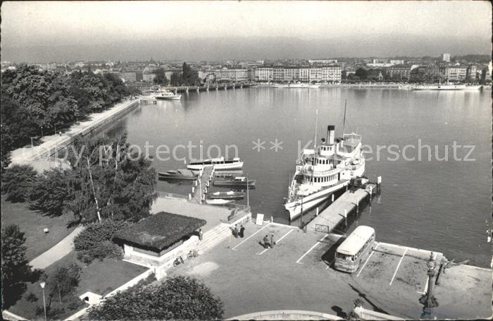 Dampfer Binnenschifffahrt Geneve Quai Gustave Ador Rade
