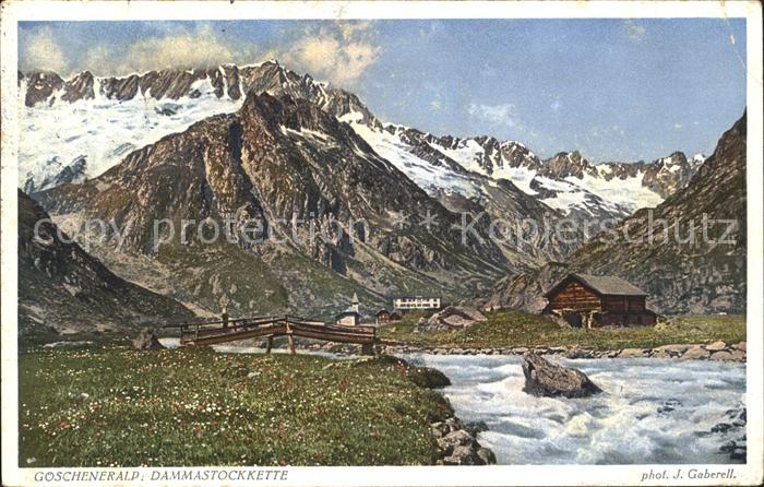 Foto Gaberell J. Nr. 3128a Göscheneralp Dammastockkette