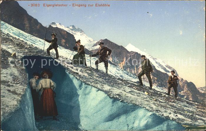 Bergsteigen Klettern Eigergletscher Eingang Eishoehle