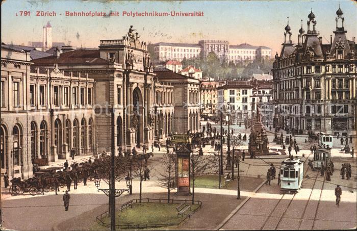 Strassenbahn Zürich Bahnhofplatz Polytechnikum-Unive