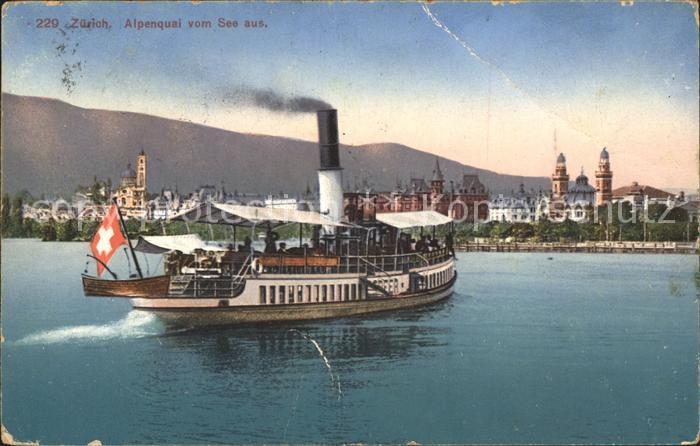 Dampfer Binnenschifffahrt Zürich Alpenquai
