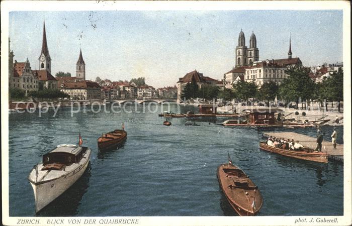 Foto Gaberell J. Nr. 6758 Zürich Boote