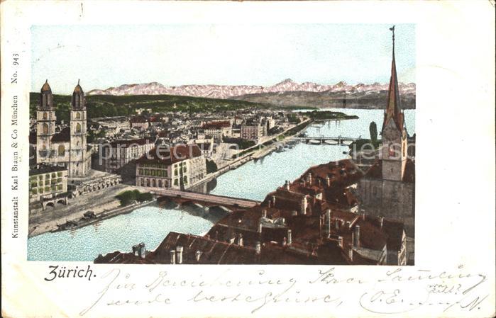 Goldfensterkarte Nr. 943 Zuerich