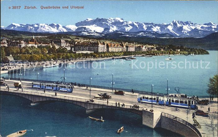 Strassenbahn Zuerich Quaibruecke Utoquai