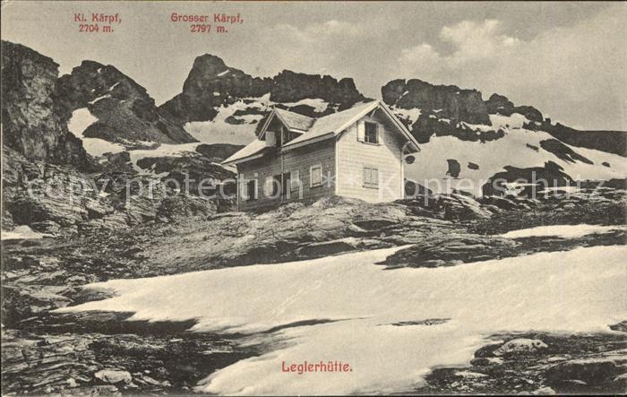 Segnes Disentis GR Leglerhuette mit Kl und Gr Kaerpf