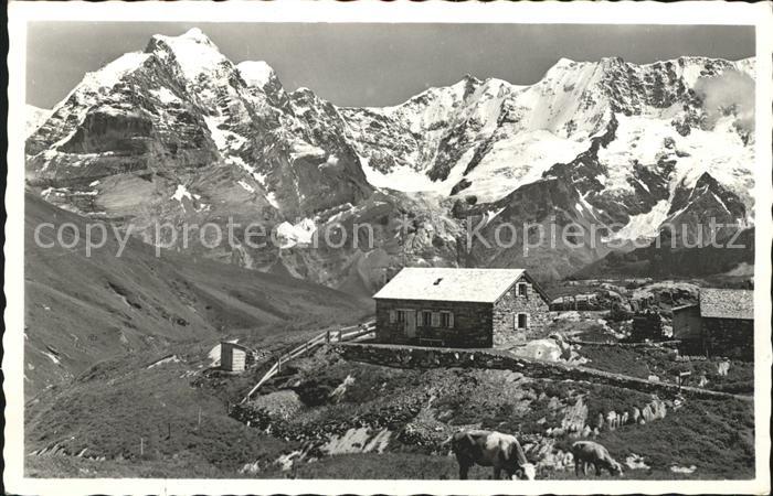 Rotstockhuette Boganggalp Jungfrau Gletscherhorn Ebnefluh