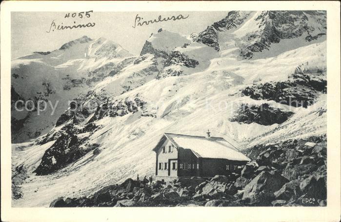 Bovalhuette mit Piz Bernina