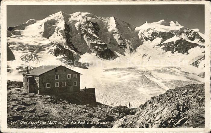 Diavolezzahuette mit Piz Palue und Bellavista
